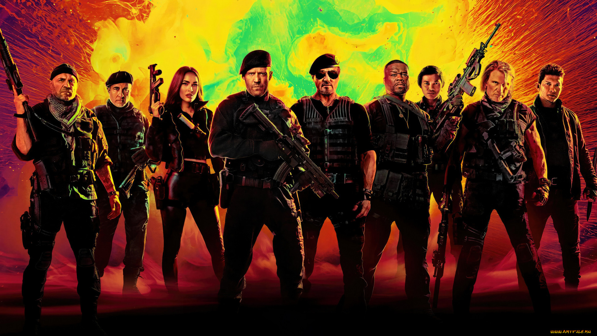 expend4bles ,  2023 ,  , the expendables 4, , , , , jason, statham, sylvester, stallone, 50, cent, megan, fox, andy, garcia, dolph, lundgren, tony, jaa, iko, uwais, randy, couture
